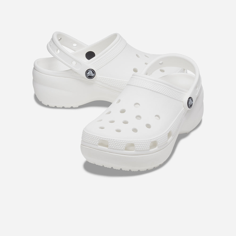 Giày Clog Nữ Crocs Classic Platform White - Trắng - Supersports Vietnam