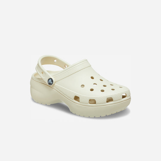 Giày Clog Nữ Crocs Classic Platform Bone - Be