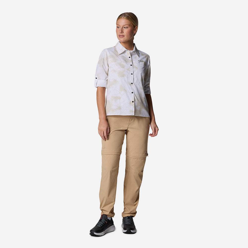 Áo Sơ Mi Dài Tay Nữ Columbia Summit Valley™ Woven Long Sleeve - Trắng - Supersports Vietnam