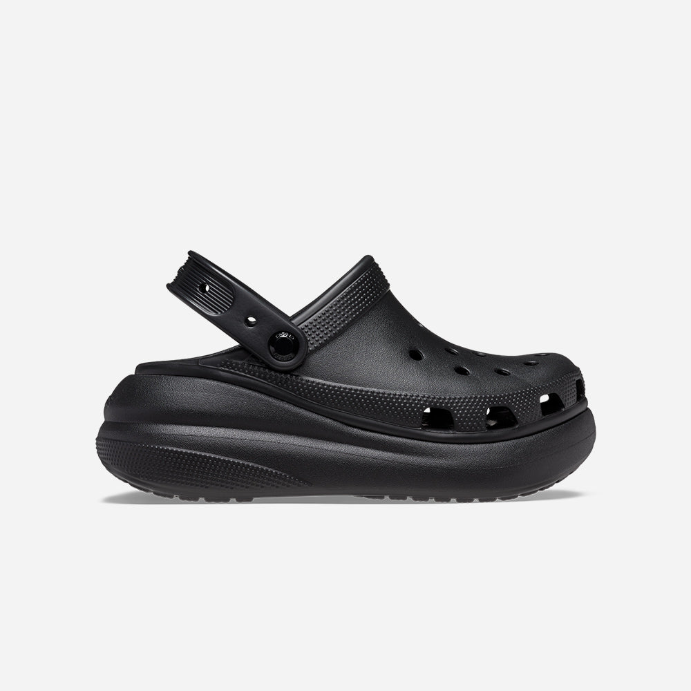 Giày Clog Unisex Crocs Classic Crush - Đen - Supersports Vietnam