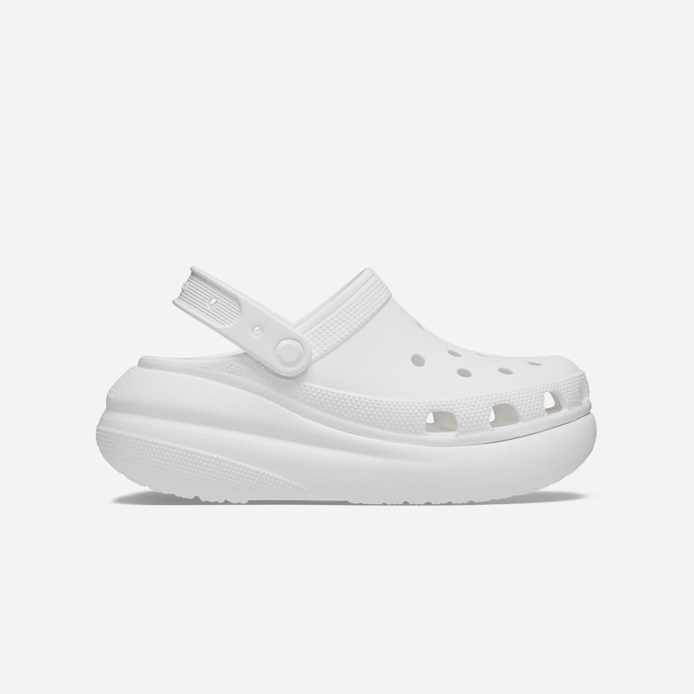 Giày Clog Unisex Crocs Classic Crush - Trắng - Supersports Vietnam