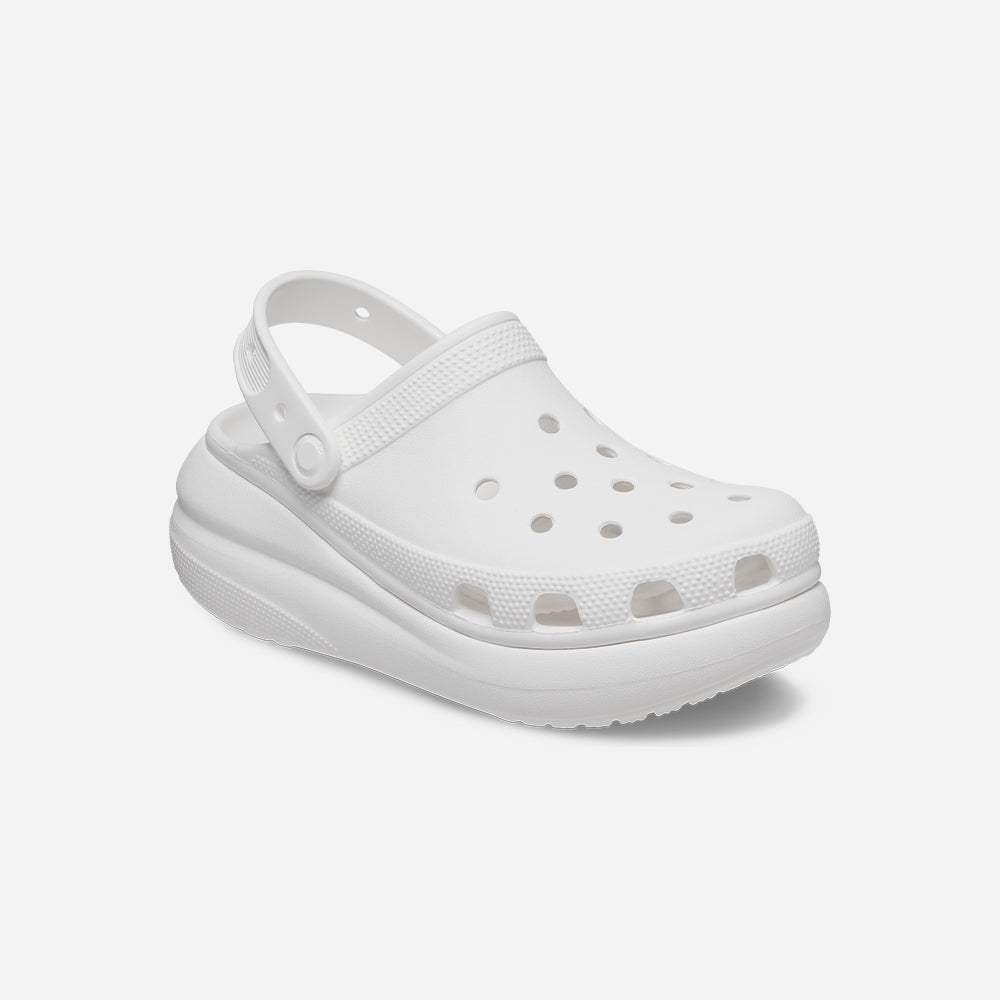 Giày Clog Unisex Crocs Classic Crush - Trắng - Supersports Vietnam