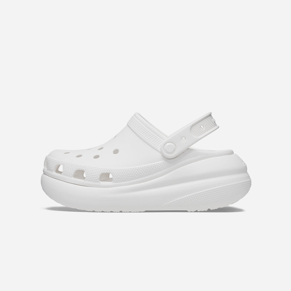 Giày Clog Unisex Crocs Classic Crush - Trắng - Supersports Vietnam