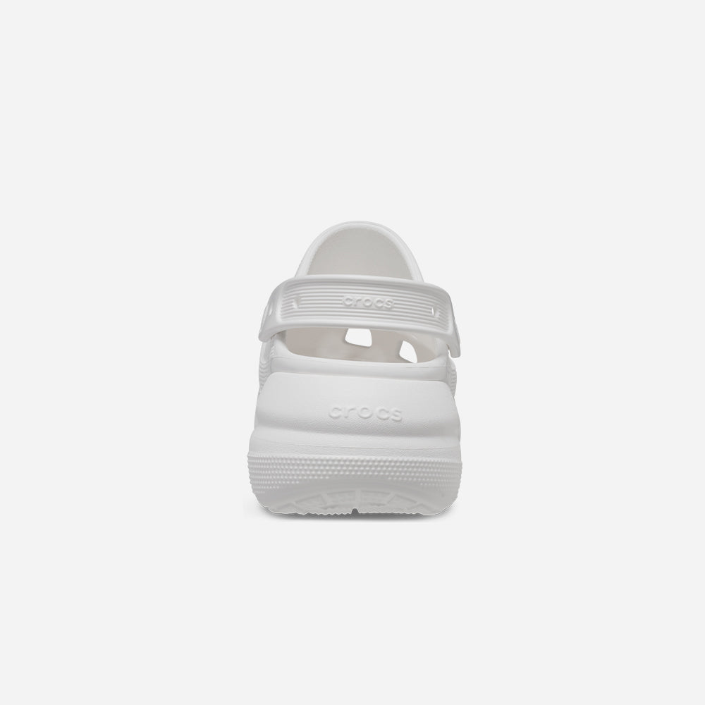 Giày Clog Unisex Crocs Classic Crush - Trắng - Supersports Vietnam
