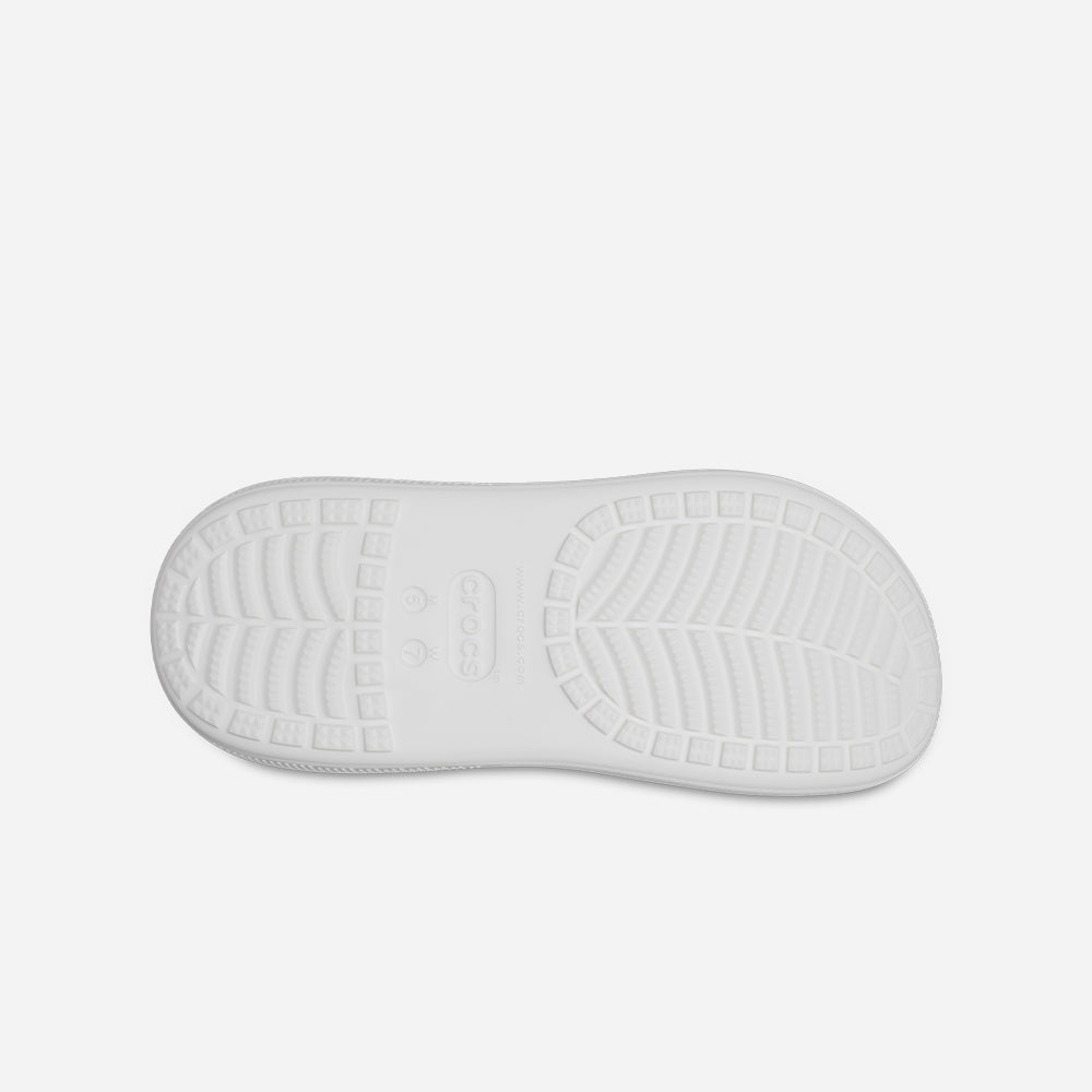 Giày Clog Unisex Crocs Classic Crush - Trắng - Supersports Vietnam