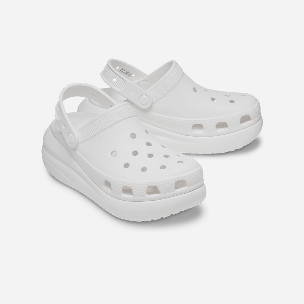 Giày Clog Unisex Crocs Classic Crush - Trắng - Supersports Vietnam