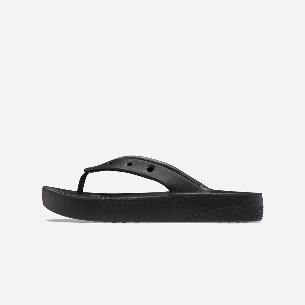 Dép Xỏ Ngón Nữ Crocs Classic Platform - Đen - Supersports Vietnam