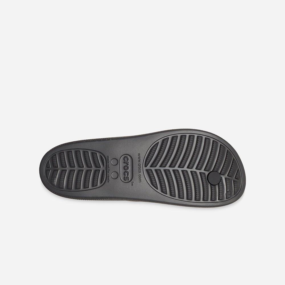 Dép Xỏ Ngón Nữ Crocs Classic Platform - Đen - Supersports Vietnam