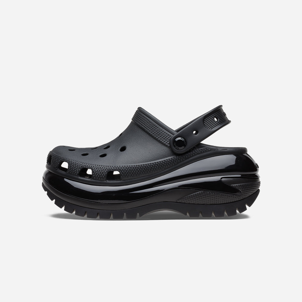 Giày Clog Unisex Crocs Classic Mega Crush - Đen - Supersports Vietnam