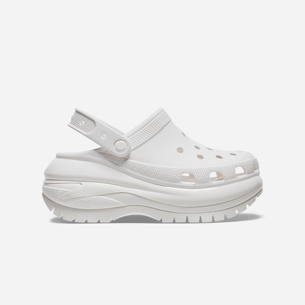 Giày Clog Unisex Crocs Classic Mega Crush - Trắng - Supersports Vietnam