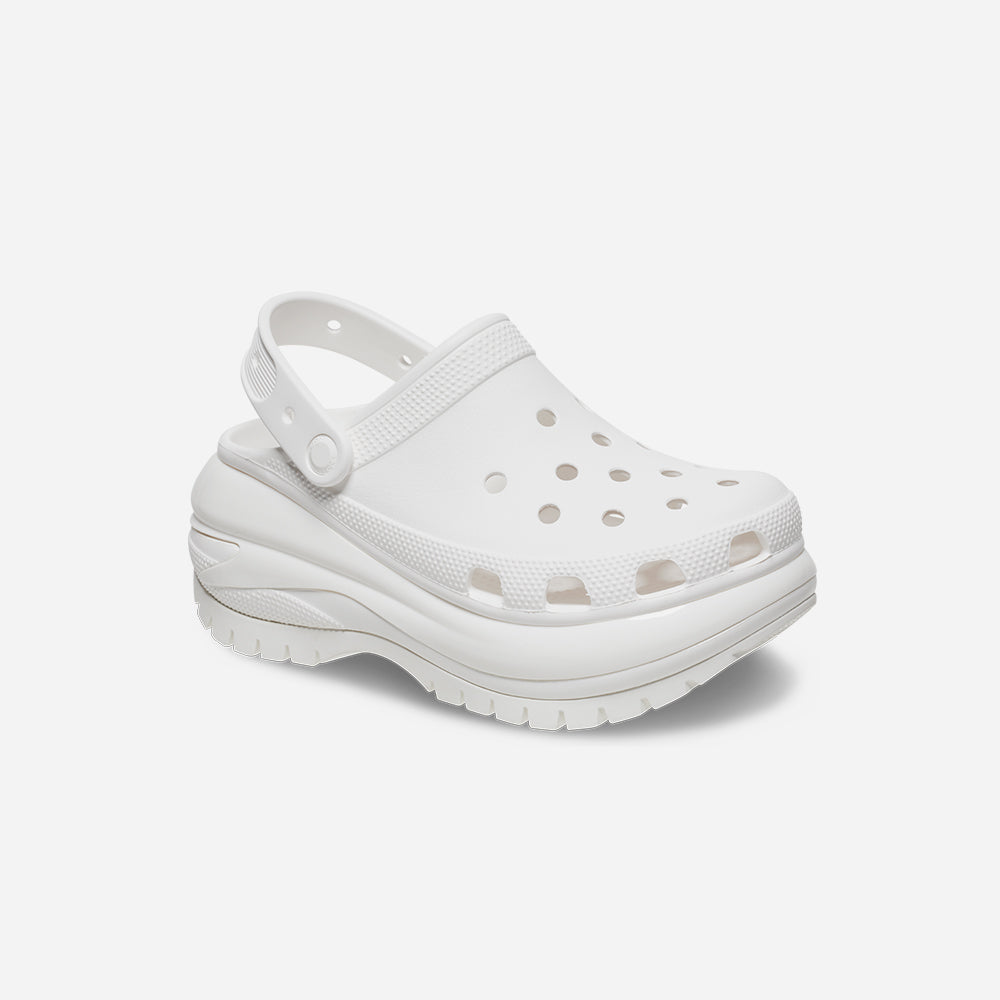 Giày Clog Unisex Crocs Classic Mega Crush - Trắng - Supersports Vietnam