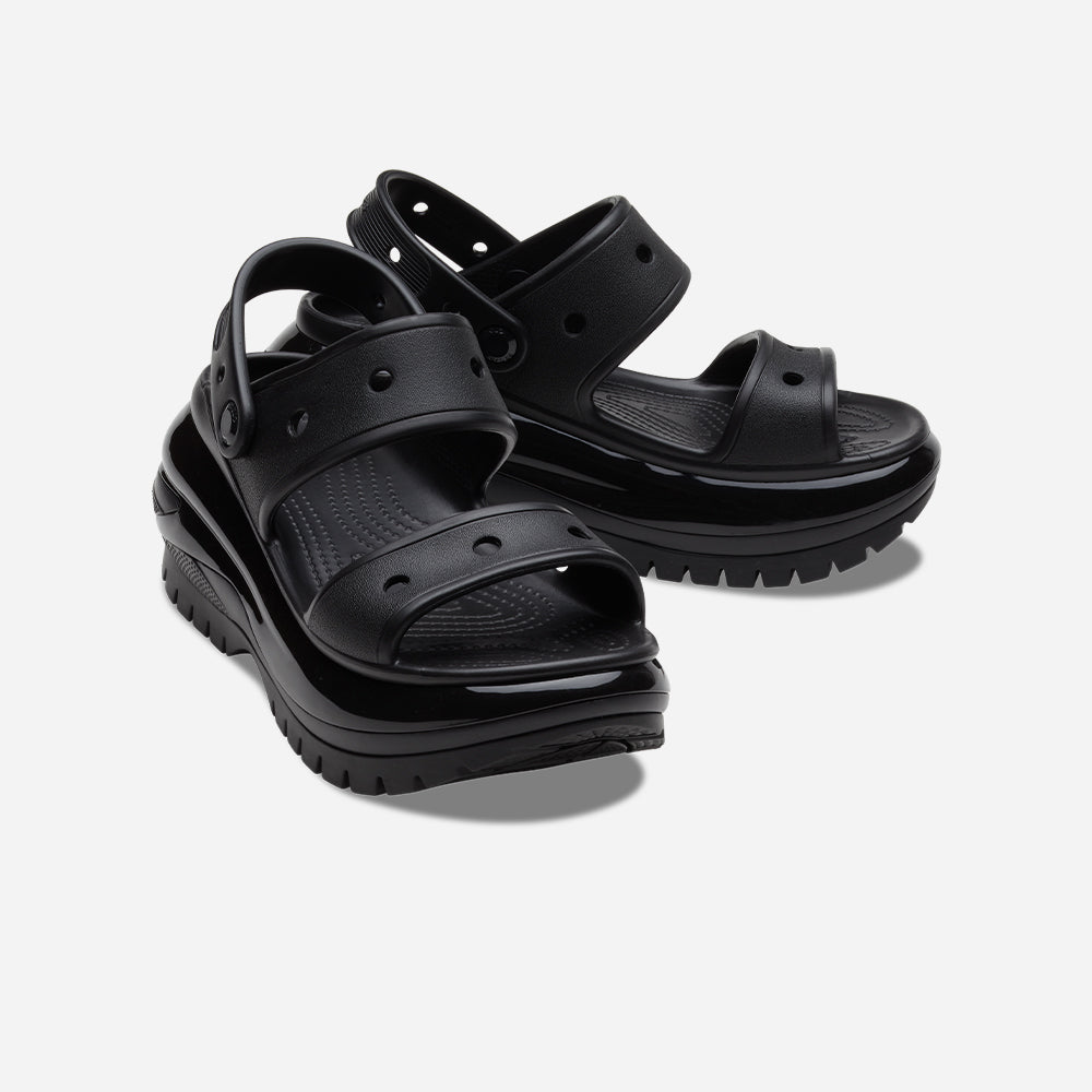 Giày Sandals Unisex Crocs Classic Mega Crush - Đen - Supersports Vietnam