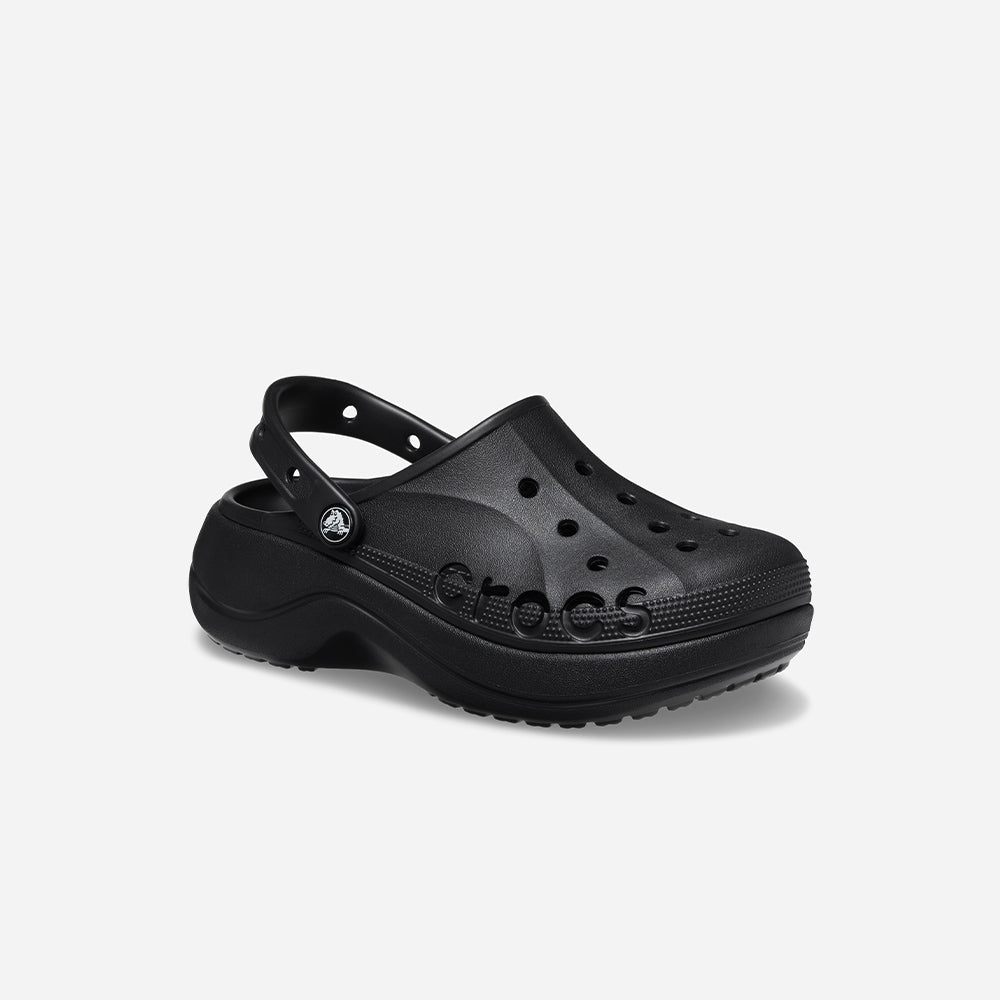 Giày Clog Nữ Crocs Baya Platform - Đen - Supersports Vietnam