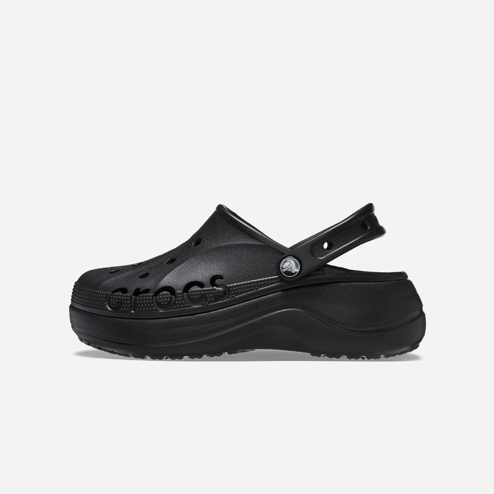 Giày Clog Nữ Crocs Baya Platform - Đen - Supersports Vietnam