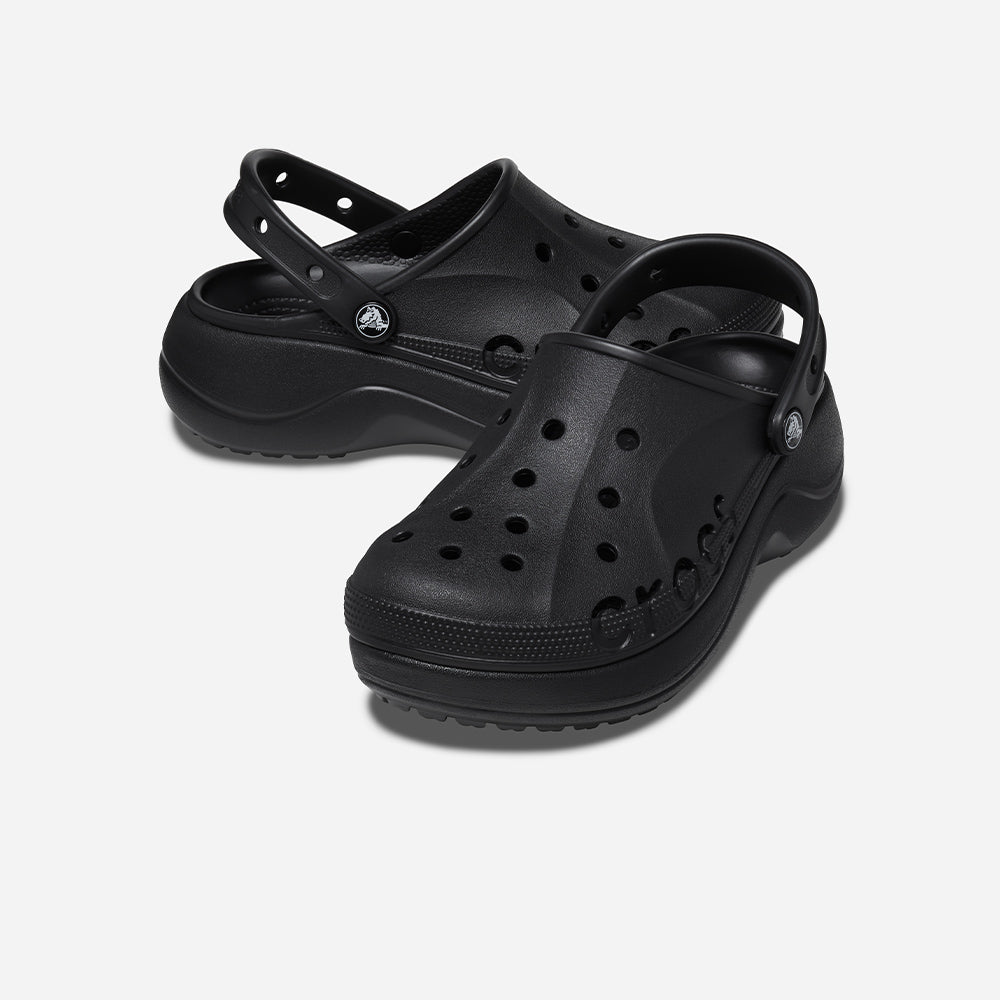 Giày Clog Nữ Crocs Baya Platform - Đen - Supersports Vietnam