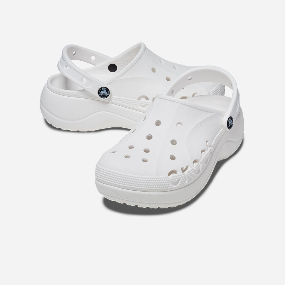 Giày Clog Nữ Crocs Baya Platform - Trắng - Supersports Vietnam