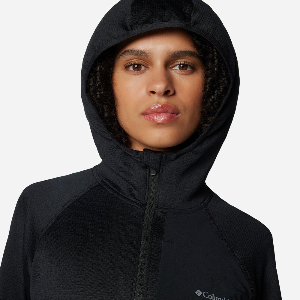 Áo Khoác Nữ Columbia Triple Canyon™ Grid Fleece Hooded Fz - Đen - Supersports Vietnam
