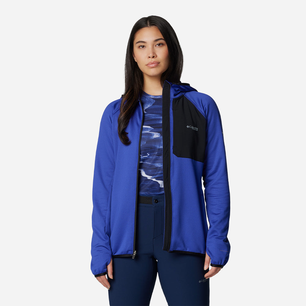 Áo Khoác Nữ Columbia Triple Canyon™ Grid Fleece Hooded Fz - Xanh Dương - Supersports Vietnam