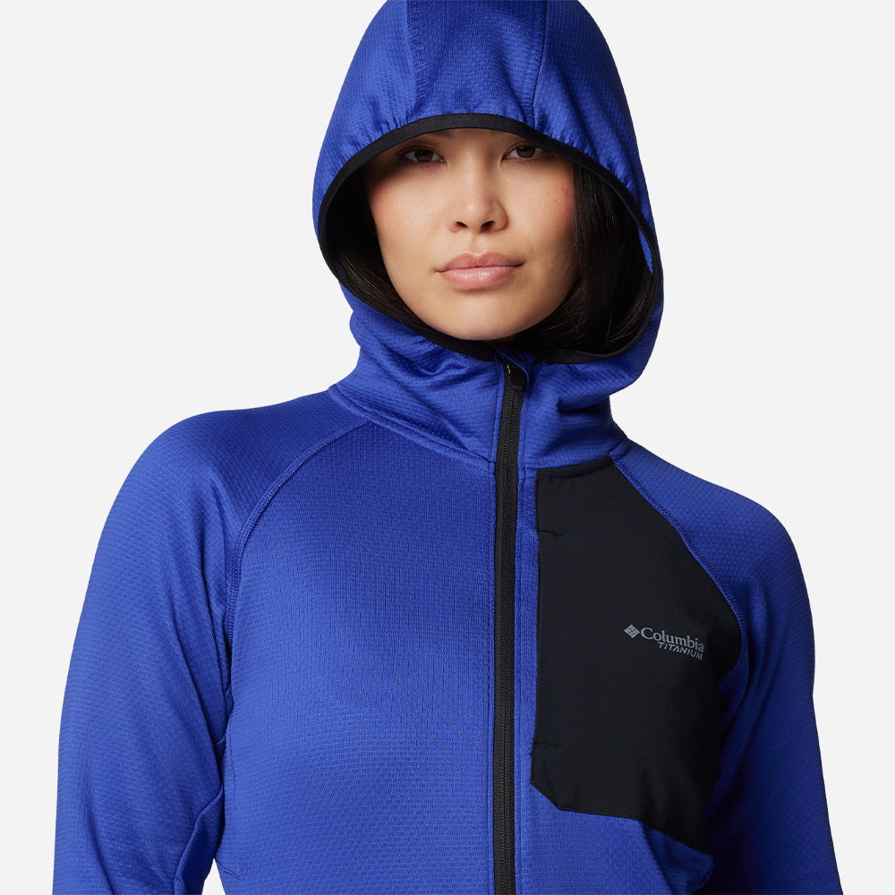 Áo Khoác Nữ Columbia Triple Canyon™ Grid Fleece Hooded Fz - Xanh Dương - Supersports Vietnam