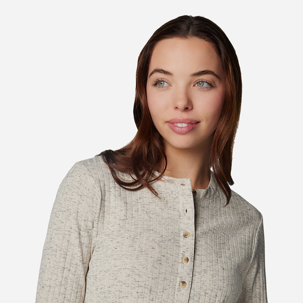 Áo Thun Tay Dài Nữ Columbia Brea Falls™ Henley - Xám - Supersports Vietnam