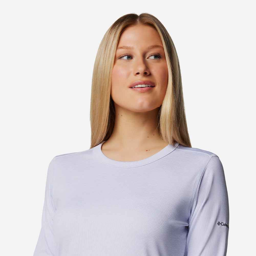 Áo Thun Tay Dài Nữ Columbia Boundless™ Days Knit - Tím - Supersports Vietnam