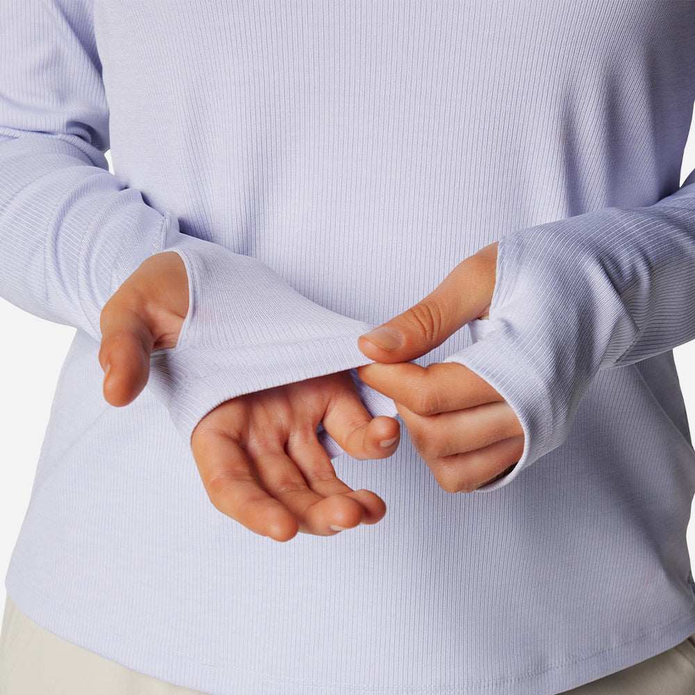 Áo Thun Tay Dài Nữ Columbia Boundless™ Days Knit - Tím - Supersports Vietnam