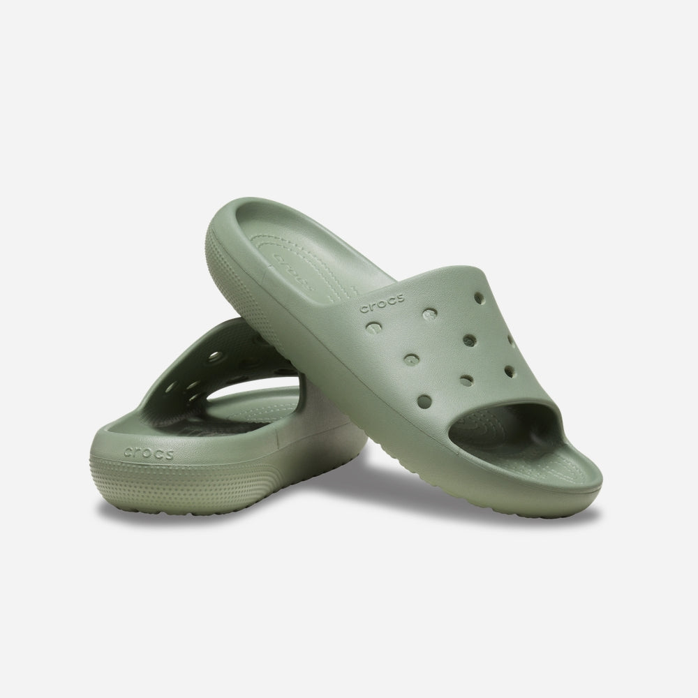 Dép Quai Ngang Unisex Crocs Classic V2 - Xanh Lá - Supersports Vietnam