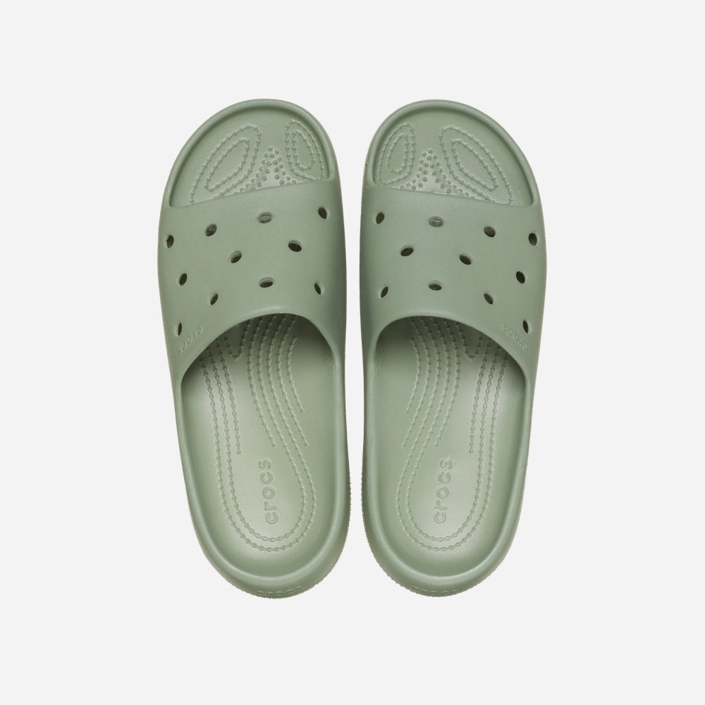 Dép Quai Ngang Unisex Crocs Classic V2 - Xanh Lá - Supersports Vietnam