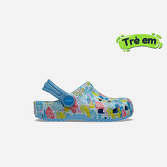 Giày Clog Trẻ Em Crocs Classic Stitch T Oxygen - Xanh Dương - Supersports Vietnam