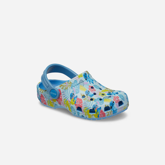 Giày Clog Trẻ Em Crocs Classic Stitch T Oxygen - Xanh Dương