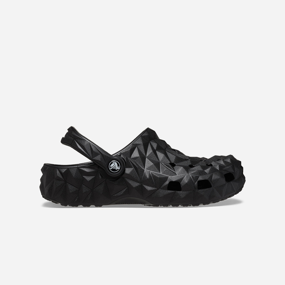 Giày Clog Unisex Crocs Classic Geometric Đen