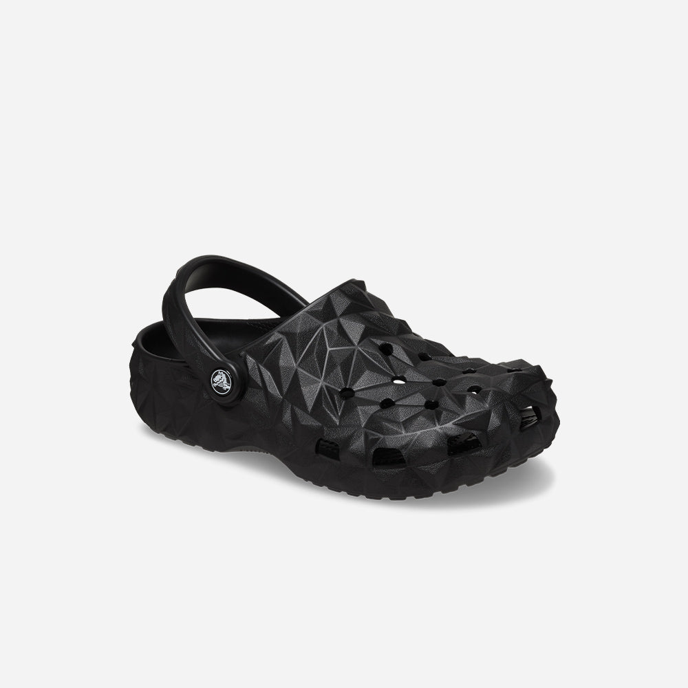 Giày Clog Unisex Crocs Classic Geometric - Đen - Supersports Vietnam