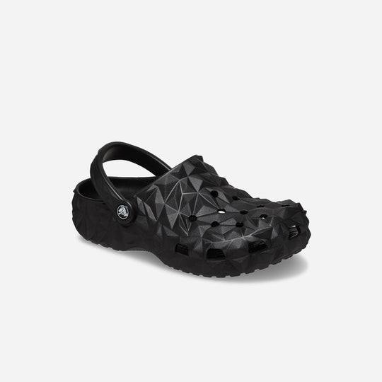 Giày Clog Unisex Crocs Classic Geometric - Đen