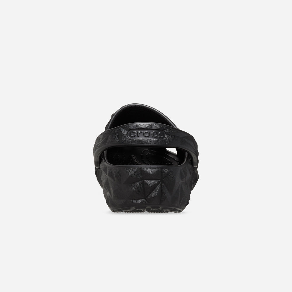 Giày Clog Unisex Crocs Classic Geometric - Đen - Supersports Vietnam
