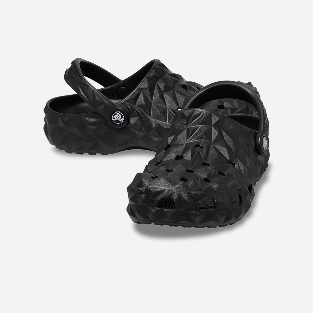 Giày Clog Unisex Crocs Classic Geometric - Đen - Supersports Vietnam