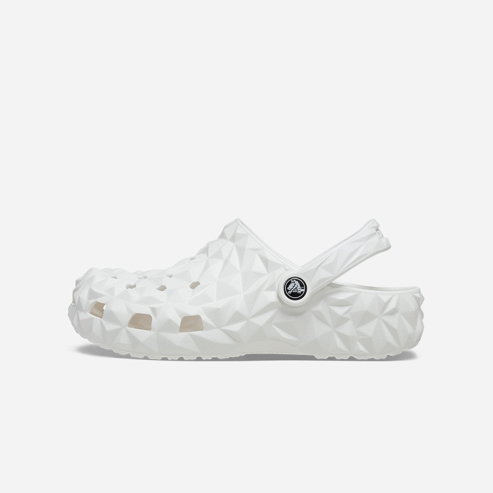Giày Clog Unisex Crocs Classic Geometric - Trắng - Supersports Vietnam