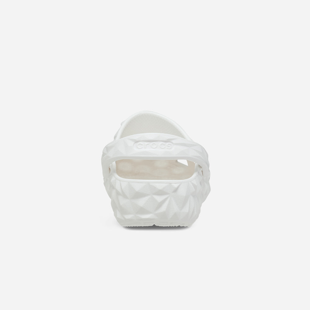 Giày Clog Unisex Crocs Classic Geometric - Trắng - Supersports Vietnam
