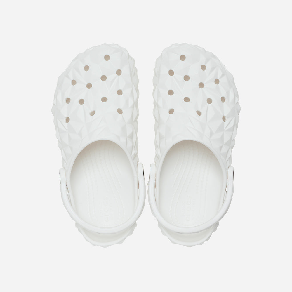 Giày Clog Unisex Crocs Classic Geometric - Trắng - Supersports Vietnam