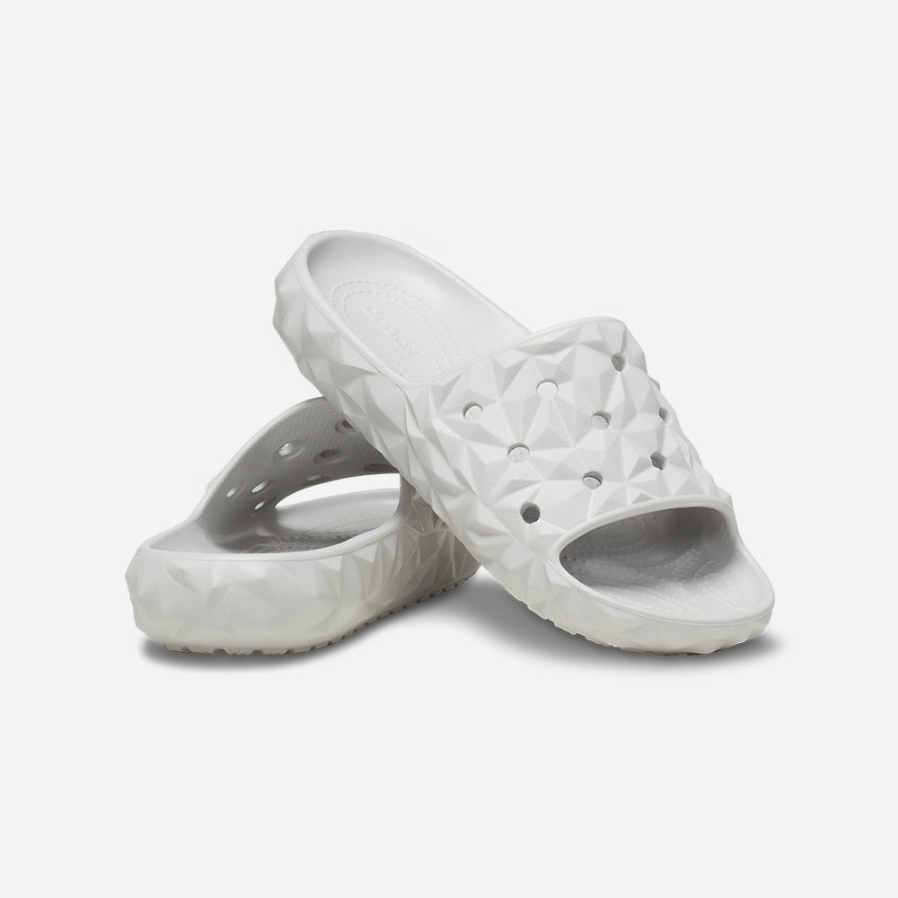 Dép Quai Ngang Unisex Crocs Classic Geometric V2 - Xám - Supersports Vietnam