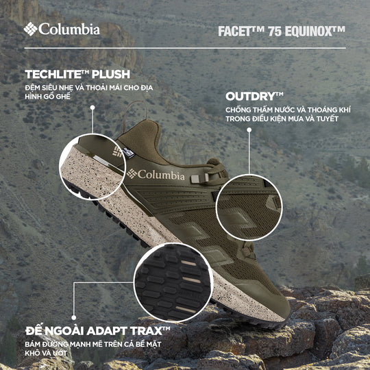 Giày Leo Núi Nam Columbia Facet™ 75 Outdry™ - Xanh Quân Đội
