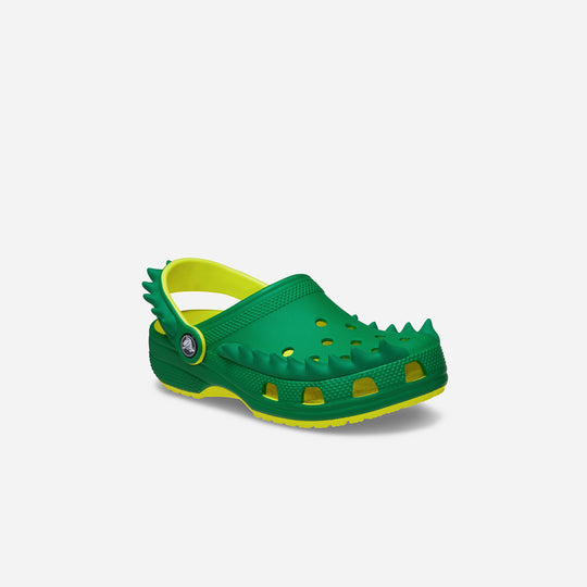 Giày Clog Trẻ Em Crocs Classic Spikes - Xanh Lá