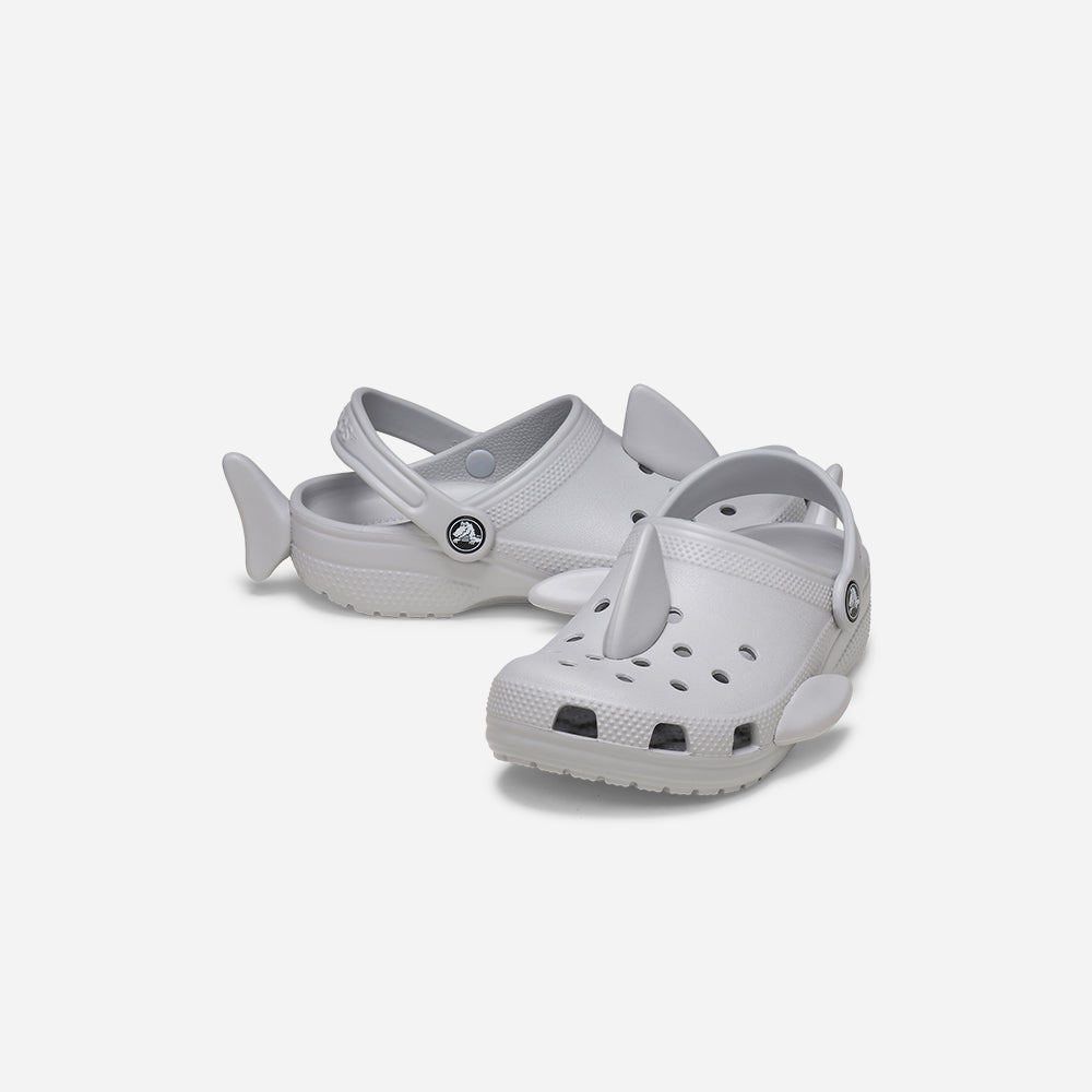 Giày Clog Trẻ Em Crocs Classic Iam Shark - Xám - Supersports Vietnam