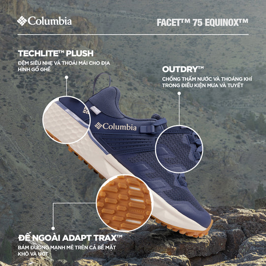 Giày Leo Núi Nữ Columbia Facet™ 75 Outdry™ - Xanh Dương