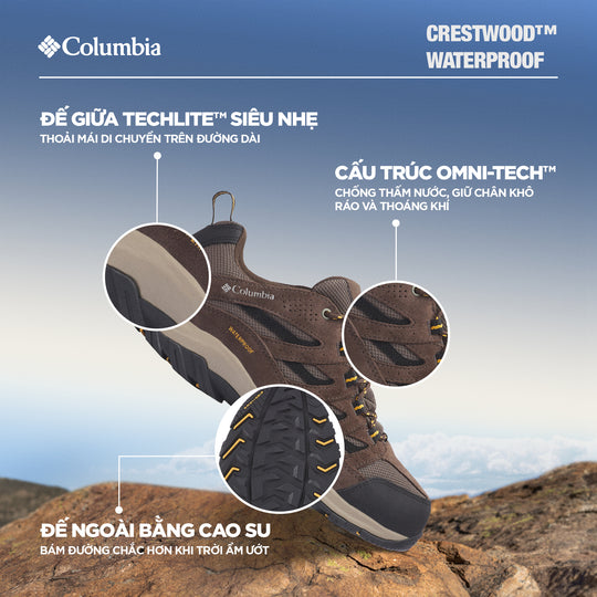 Men's Columbia Crestwood™ Waterproof Multi-Purpose Shoes (The Latest Version Of 2024) - Brown