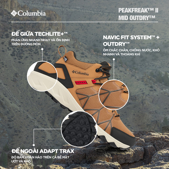 Giày Leo Núi Nam Columbia Peakfreak™ Ii Mid Outdry™ - Nâu