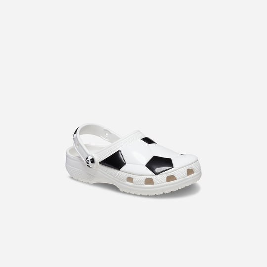 Giày Clog Trẻ Em Crocs Classic Soccer Ball - Trắng