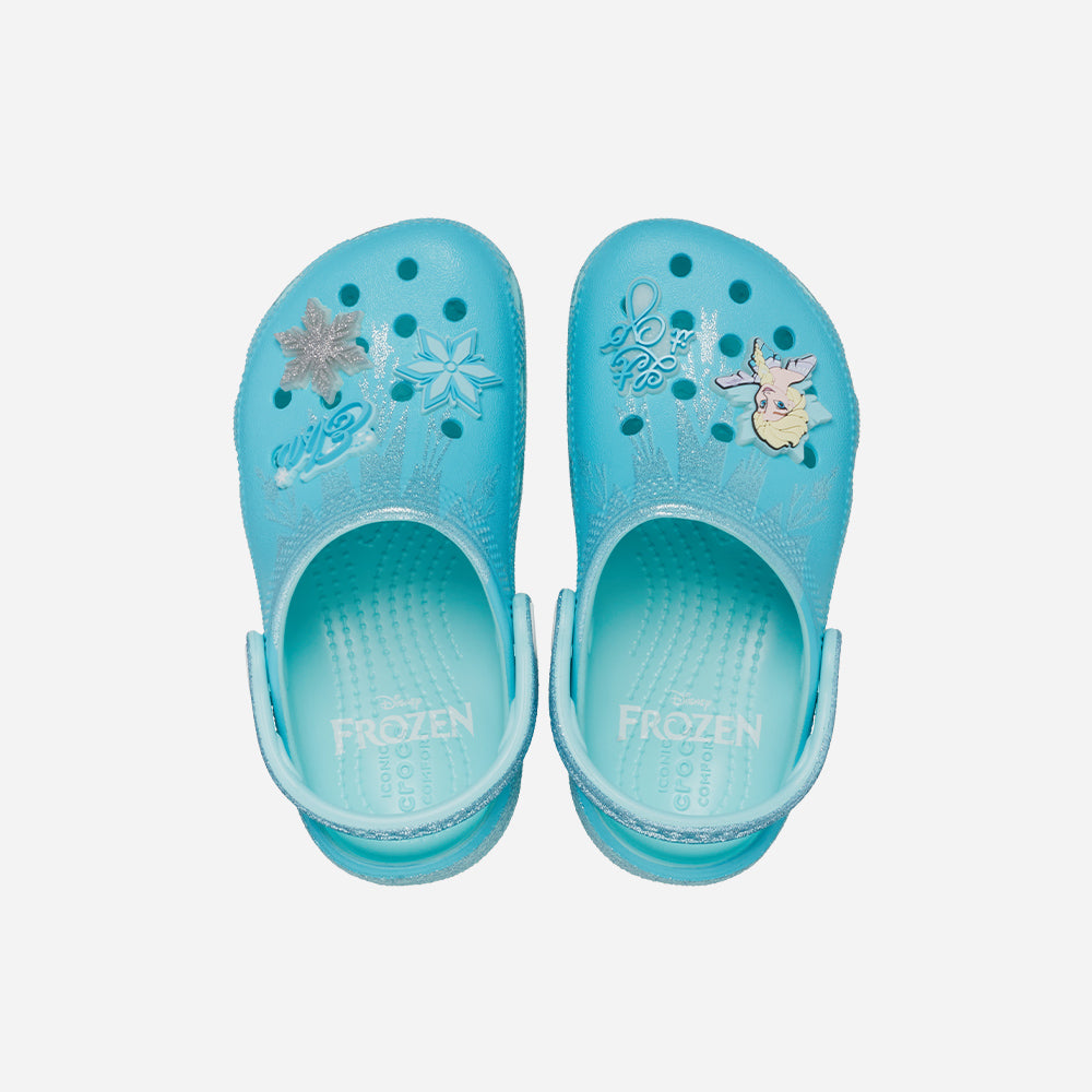 Giày Clog Trẻ Em Crocs Classic Frozen Elsa - Xanh Dương - Supersports Vietnam