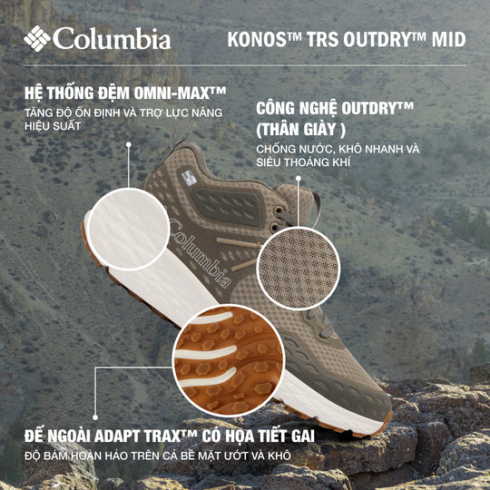 Giày Chạy Trail Nam Columbia Konos™ Trs Outdry™ Mid - Nâu