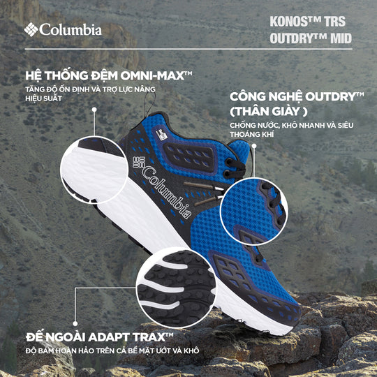 Giày Chạy Trail Nam Columbia Konos™ Trs Outdry™ Mid - Xanh Dương