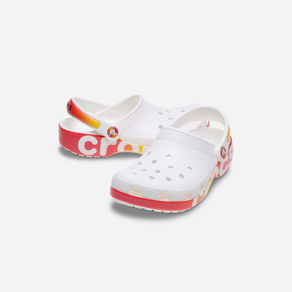Giày Clog Trẻ Em Crocs Classic Reflector - Trắng - Supersports Vietnam